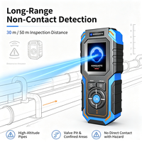 Détecteur de méthane laser portatif, testeur de fuite de gaz CH4, technologie TDLAS, portée de détection de 50 m, mesure à distance sans contact, IP67