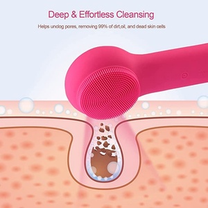 Cepillo Limpiador Facial Eléctrico Recargable de Silicona para Piel Delicada, Máquina Limpiadora de Poros, Cepillo Facial de Hielo para Uso Doméstico - Product Image 5