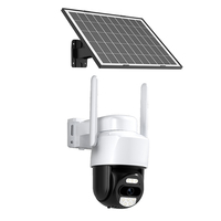 Cámara de Seguridad con IA Inalámbrica 4G para Exteriores, Panel Solar, Cámara PTZ 1080P, Visión Nocturna a Todo Color, Audio Bidireccional, Detección de Movimiento