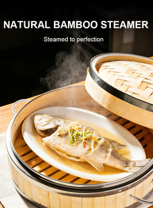 <span class=keywords><strong>Vaporera</strong></span> de Bambú Ecológica de Lujo, Artesanía Tradicional, para Cocinas de Gas e Inducción, Capacidad de 2L, con Tapa de Bambú, para el Hogar - Product Image 3