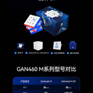 Gancube GAN460MSP 4x4x4 Magnetic Speed <b>Cube</b> Matte Finish For <b>Puzzle</b> Enthusiasts - Product Image 4
