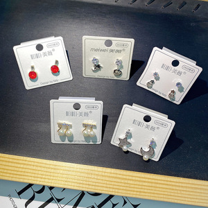 Aretes de moda 2023 ZIRCON venta al por mayor mujeres Western 925 pendiente de plata pendientes al por mayor para hombre - Product Image 6