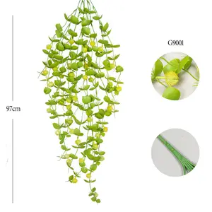 Impianti artificiali da appendere 4 confezioni di piante in vaso di eucalipto di vite filo di perle di oston felce edera foglie di vite per casa muro giardino