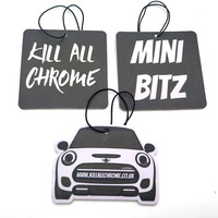Promotion : Désodorisant de voiture en papier, parfum super puissant longue durée, design personnalisé, logo, différentes senteurs