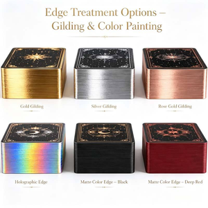 OEM Factory Custom Printed Eco-Friendly Manual Tarot Cards Deck Orange Gilded Edge and Gold Edges Made - Product Image 6