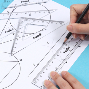 Juego de Geometría Escolar Foska, Transparente y Fácil de Leer, para Educación Matemática y Enseñanza <span class=keywords><strong>en</strong></span> el Aula - Product Image 2