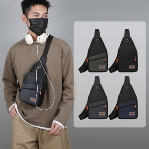 Men's Crossbody <b>Bag</b> Nylon Color Blocking Durable Chest <b>Bag</b> For Everyday Outings Sports Cycling Commuter Use - Product Image 3