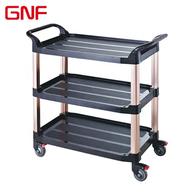 Gnf 3 Layer Hotel Restaurant Food Service Trolley Karren Schoonmaak Trolley