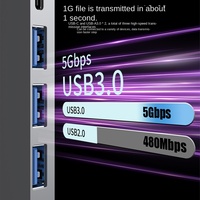 Hub Type-C 7 ports en gros 2025 pour adaptateur avec 3 USB 3.0 + lecteur de carte SD/TF pour ordinateur portable MacBook