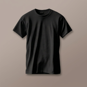 T-shirt noir pour homme 100% coton, col rond, manches courtes, coupe ample, tee-shirt uni, logo personnalisé, streetwear, décontracté, été, basique, haut de gamme - Product Image 4