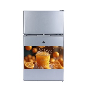 Réfrigérateur à double porte en acier inoxydable à énergie <span class=keywords><strong>solaire</strong></span> de 108 L à faible <span class=keywords><strong>consommation</strong></span> d'énergie avec garantie de 3 ans - Product Image 1