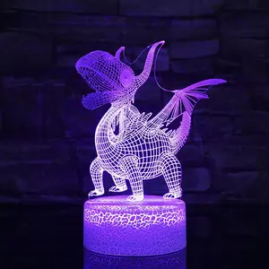 LED 테이블 램프 아크릴 3D 조명 USB 충전 3D 램프 조명 야간 디자인 플라스틱 장식 야간 조명 아늑한 창조적 인 LED 조명 선물