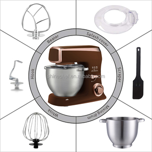 Batidora de Alimentos Marrón de 7.5L, <span class=keywords><strong>Robot</strong></span> de Cocina, Batidora Comercial de Pedestal, Potente Batidora para Amasar - Product Image 4