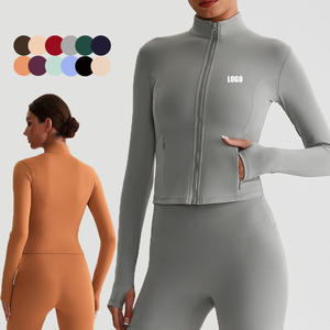 Chaqueta de Yoga Ecológica Reciclada de Secado Rápido, Protección Solar, Elástica, Manga Larga, para Correr, Gimnasio y Entrenamiento, Alta Transpirabilidad - Product Image 1