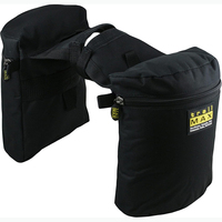 Échantillon gratuit Sac de selle pour cheval moyen Sac de selle isolé avec poignée en corne et poches pour appareil photo ou téléphone portable