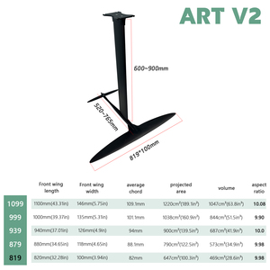 อุปกรณ์ไฮโดรฟอยล์รุ่นใหม่ล่าสุด Axis ART V2 819 Wing สำหรับเล่นเซิร์ฟในทะเล ฟอยเลอร์ Para-wingers ART V2 คาร์บอนไฟเบอร์คุณภาพสูง - Product Image 2