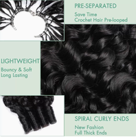 Cheveux en crochet plumes birmanes pour tresses et torsades, cheveux humains alignés sur la cuticule, fil invisible réutilisable, multi-textures, vente en gros