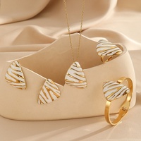 Accessoires de mode, ensembles de boucles d'oreilles et de colliers, ensemble de bijoux en acier inoxydable pour femmes, Joyeria De Acero Inoxidable Por Mayor