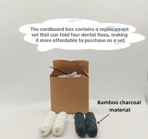 Échantillon Gratuit Fil Dentaire Naturel Biodégradable Emballage Écologique Faible MOQ 30m Fil Dentaire Végétalien au Charbon de Maïs - Product Image 5