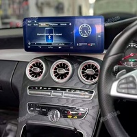 Radio Mobil Android Baru NaviHua 12,8 inci untuk Mercedes Benz Kelas C GLC W205 X253, Multimedia Head Unit Monitor Navigasi Carplay