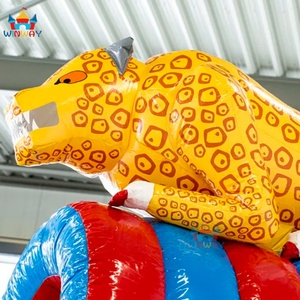 Château gonflable commercial multi-jeux sur le thème de la jungle animale en PVC, 5,5m x 5m x 4,4m, WINWAYTOYS, à vendre - Product Image 4