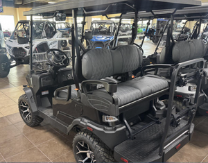 Electric <b>Golf</b> Cart 4 Wheels 4 Seater Black Modern Off Road Utility Vehicle Double Motor 400W Durable - Product Image 4