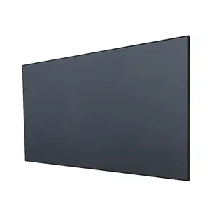 Venta caliente 100 pulgadas cero borde marco fijo ultra delgado Marco de cristal negro alr 4k láser proyector de pantalla de proyección