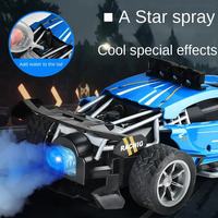 Voiture RC de course AiJH avec lumières éclatantes, véhicule électrique télécommandé pour enfants