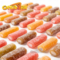 Bonbons de réglisse aigres en tube creux, bonbons de réglisse aromatisés aux fruits sur mesure, OEM ODM, marque privée, approvisionnement direct usine