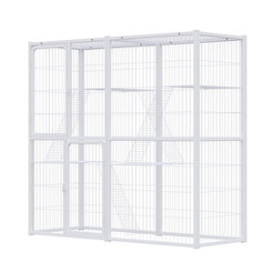 Vente en gros de cages d'élevage de luxe pour chats de plusieurs tailles <span class=keywords><strong>Cage</strong></span> de clôture pour animaux de compagnie avec roues en acier inoxydable et lapin à 3 couches - Product Image 3