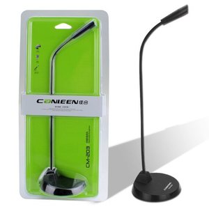 Micrófono Dinámico Q T20 de 3.5mm, Micrófono de Escritorio para Karaoke con Cancelación de Ruido, Omnidireccional, Modelo de Plástico - Product Image 2