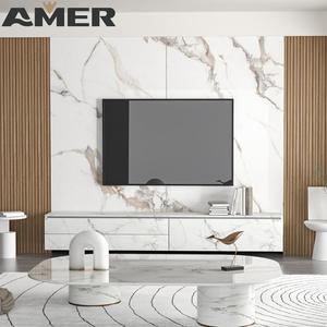 Amer fabrika fiyat yüksek parlak duvar dekoratif TV kurulu UV mermer levha PVC duvar paneli - Product Image 3