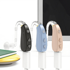 Aide auditive puissante BTE avec réduction du bruit, amplificateur d'oreille rechargeable à batterie au lithium pour seniors - Product Image 3