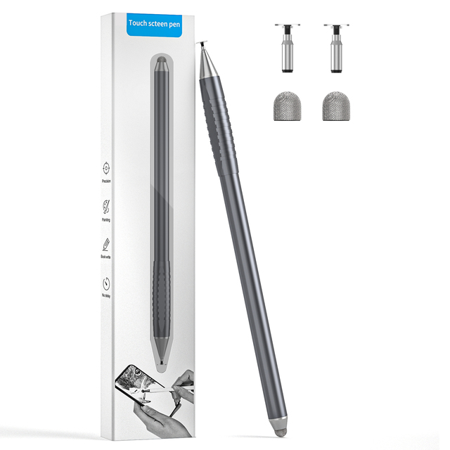Factory Universal Metal 2in1 Passive Stylus High Quality&Writing Smooth for Android Apple Phone Tablets iPad iPhone Accessories