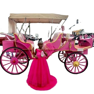 Style européen Nouvelle décoration de mariage de Noël en plein air en acier électrique rouge à 4 roues - Product Image 6