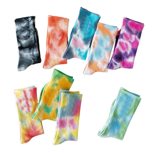 Hotsale LOGO personnalisé cravate-teinture mi-tube coton rue tendance chaussettes outre-mer Ins chaussettes femmes cravate-teinture chaussettes - Product Image 4