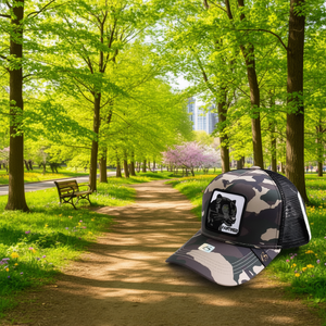 Cappello Trucker P Kryptek Camo a 6 Pannelli, Regolabile, in Rete, Unisex, Casual, Primavera-Estate, con Logo Ricamato sul Pannello Frontale - Product Image 2