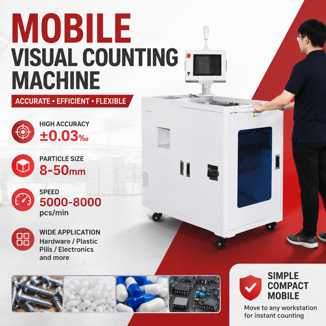Mobile Visual Counting Machine Packing Machine High Speed Automatic Vision Counter for Screws Hardware Plastic Pills