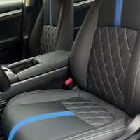 Housses de siège sur mesure pour accessoires de voiture, 5 places, cuir de luxe, compatibles avec Honda Civic CRV Accord HRV HR-V Hilux Aygo Yaris
