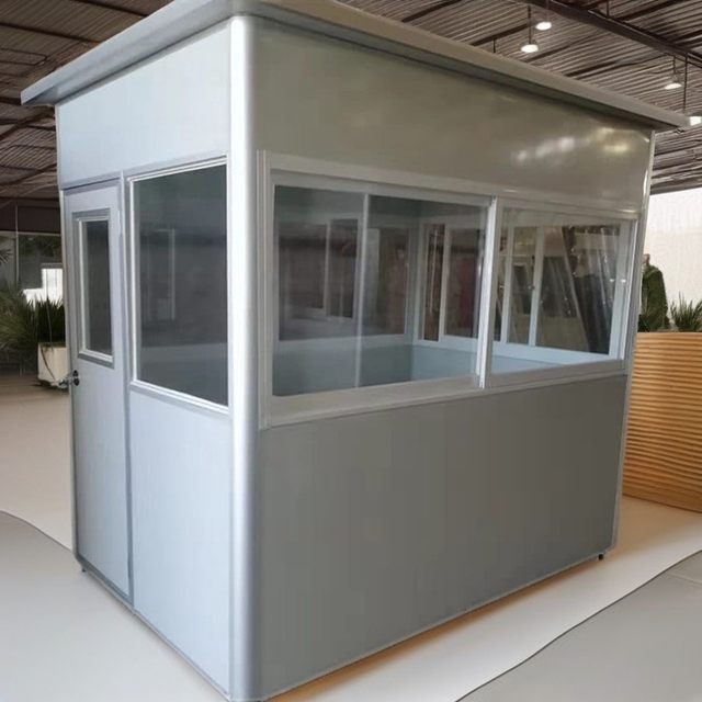 TOPPRE Prefab Detachable Housed Portable Kiosk Booth Guard Booth Outdoor Small Sentry Box House Kiosk Mobile Security Sale Booth