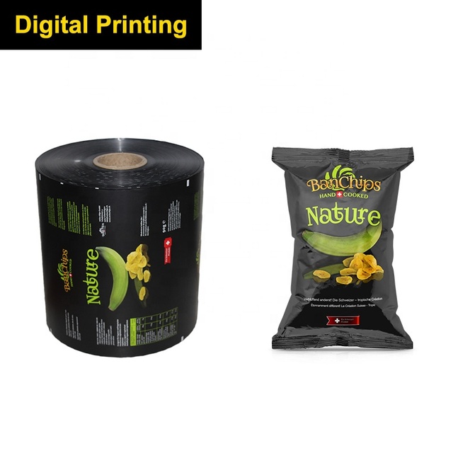 MOQ 500pcs Custom Digital Printing Plastic Aluminum Foil Laminated Food Flexible Packaging Ziplock Pouches Bags Roll Stock Film
