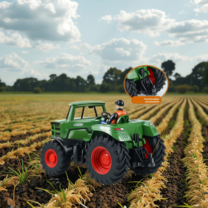 Nuovo 2.4GHz telecomando RC per bambini trattore scorrevole a 8 ruote giocattolo con quattro ruote leggero a 6 vie trattore agricolo transfrontaliero - Product Image 3