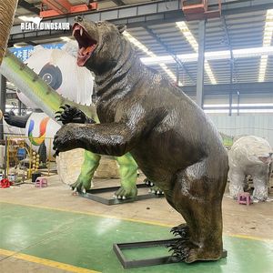 Modèle d'animal ours grizzly animatronique pour la décoration de parc d'attractions, en métal et fibre de verre, pour une utilisation en intérieur/extérieur - Product Image 1