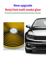 20 pièces de ruban adhésif butyle Snake Glue pour pare-brise automobile / pour phare / colle thermofusible pour rénovation de feux de voiture