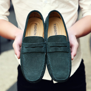 Mocassins à Logo Personnalisé Respirants Chaussures de Conduite en <span class=keywords><strong>Cuir</strong></span> à Enfiler Penny Loafers Plats en Daim Chaussures Décontractées pour Hommes - Product Image 2