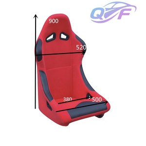 Nuevos Asientos de Carreras Tipo Bucket de Tela de Gamuza Roja, Asientos Deportivos Universales con Techo, Asientos para Tráfico Intenso - Product Image 3