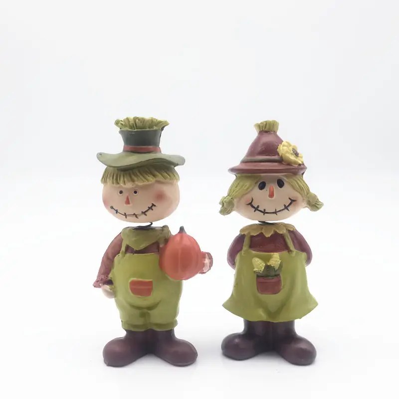 新しい収穫祭の装飾感謝祭の女の子の男の子の装飾ボブルヘッド人形の装飾デスクトップGnomeギフト