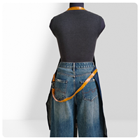 Tablier en jean sans manches réutilisable pour la cuisine et la maison, impression de logo personnalisée, résistant aux taches, pour hommes et femmes, Niuweili