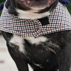 犬用ハーネス 英国風 犬用秋冬トレンチコート ツイード チェック柄 大型犬用アウター ドッグハーネス - Product Image 3