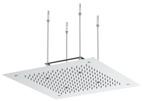Système de Douche Thermostatique Luxe pour Spa, Panneau Pluie LED 20 Pouces, Finition Laiton Brossé Doux, Garantie Céramique 5 Ans